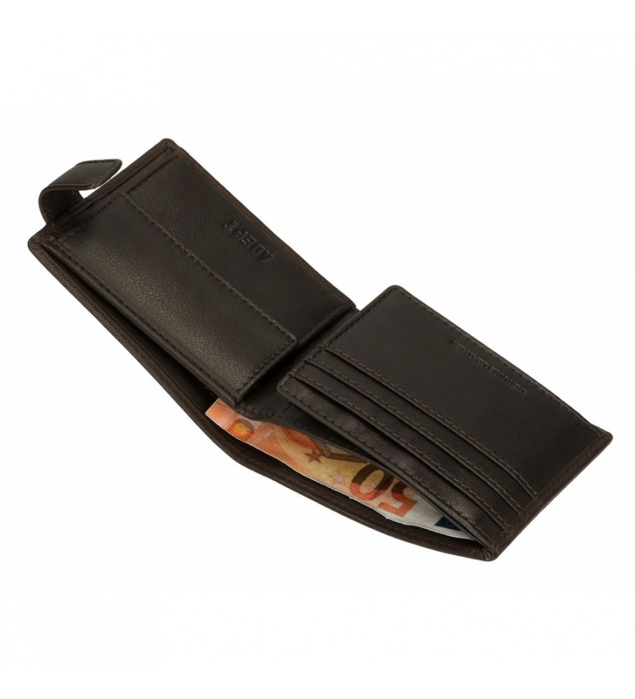 Joumma Bolsas Cartera Adept Alan marrón -11x8,5x1cm-