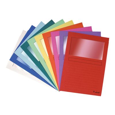 Exacompta Forever - 10 Chemises à fenêtre - 130 gr - couleurs assorties