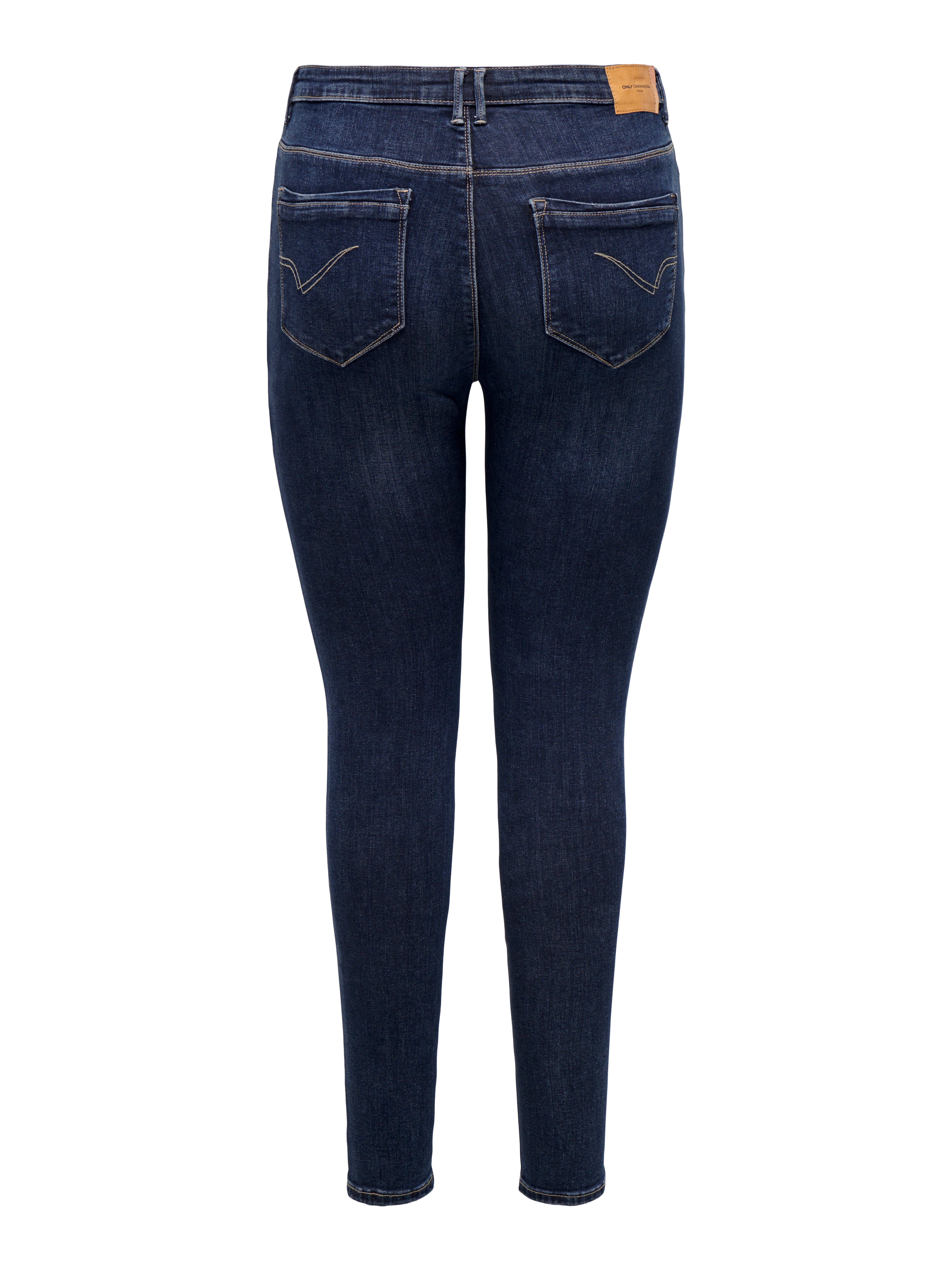CARLAOLA Hohe Taille Skinny Fit Jeans Dark Blue Denim