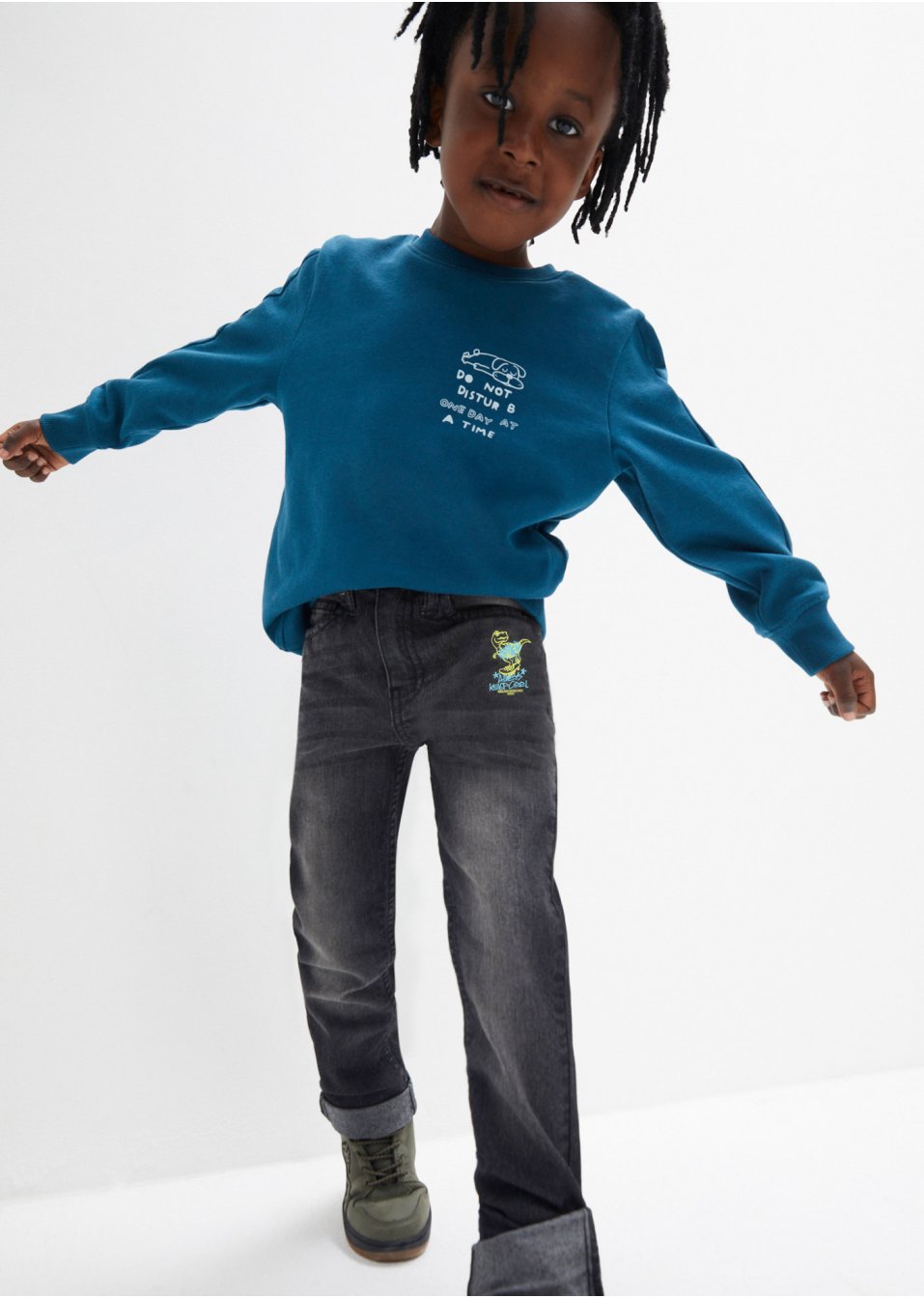 Jean garçon avec imprimé graffiti, Slim Fit