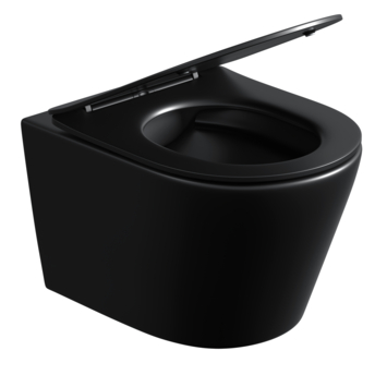 Atlantic hangend toilet Wesley randloos zwart
