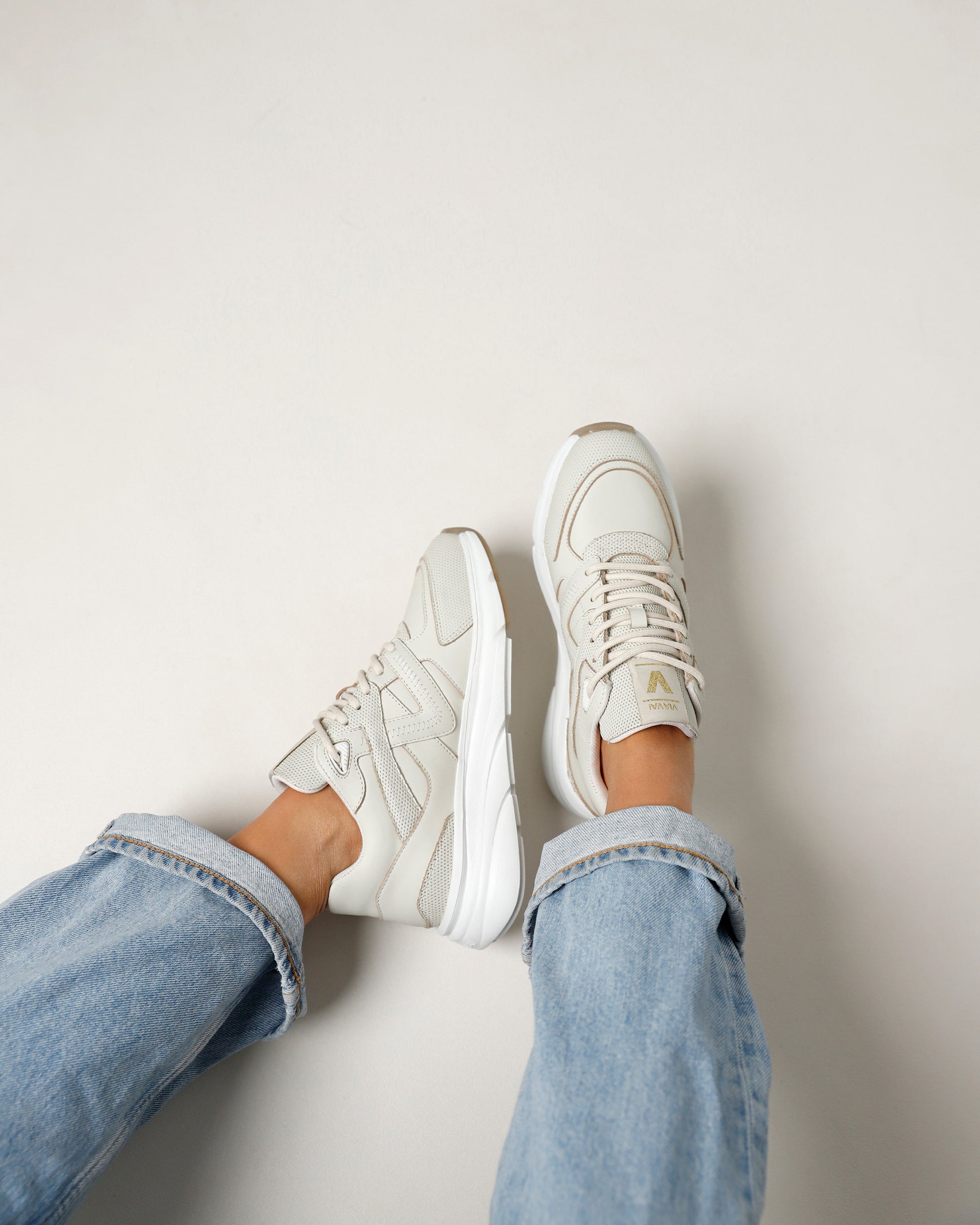 VIA VAI beige dames sneakers Vic Kyro
