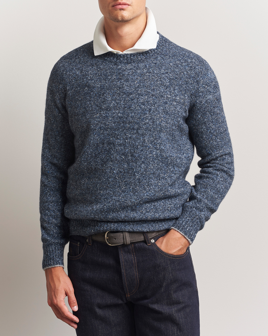 Brunello Cucinelli Alpaca Blend Sweater Dark Blue Melange