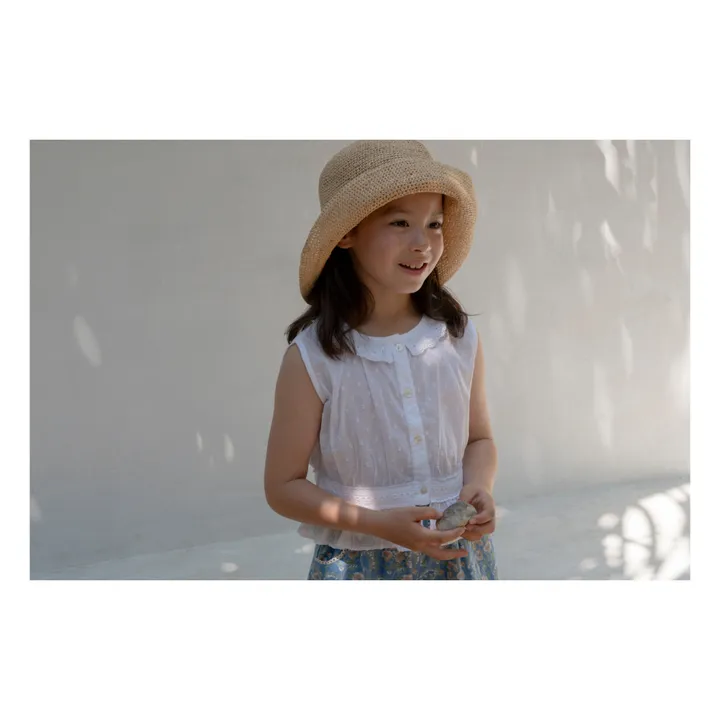 Lali Top Sans Manches Corset  | Blanc