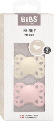 BIBS Infinity Smokk 2-pack Str. 2 Anatomical, Ivory/Blossom