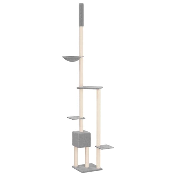 vidaXL Kloretre gulv til tak lysegrå 258,5-284,5 cm