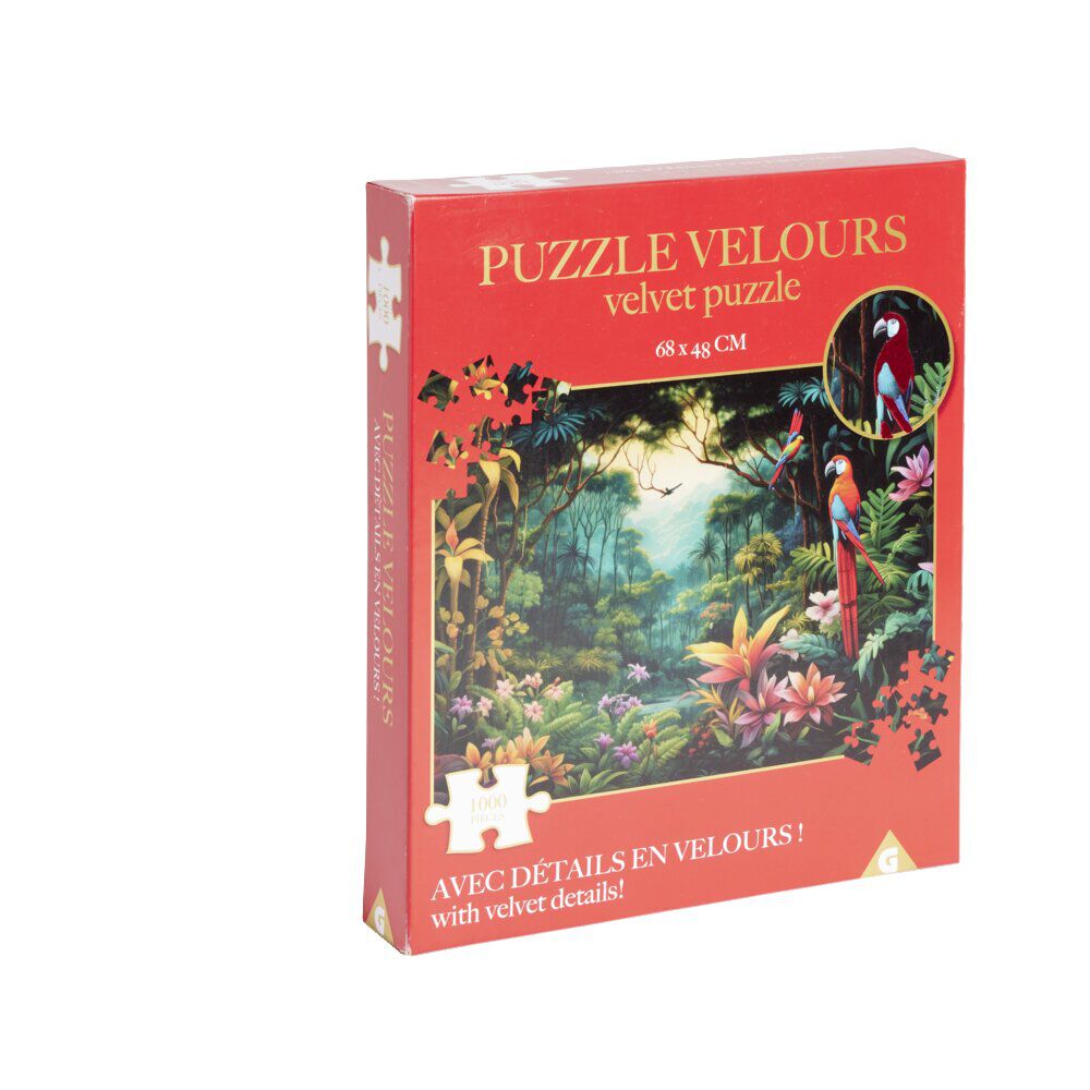 Puzzle 1000 pièces avec détails en velours 48x68cm