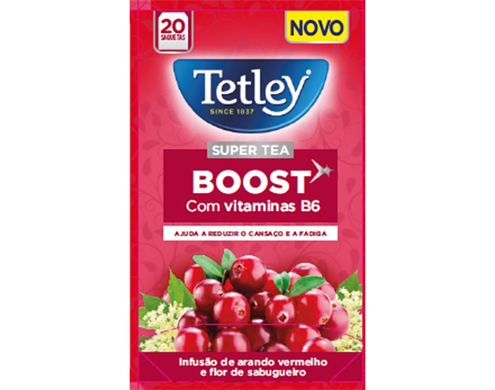INFUSÃO TETLEY BOOST VITAMINAS B6 20 SAQUETAS