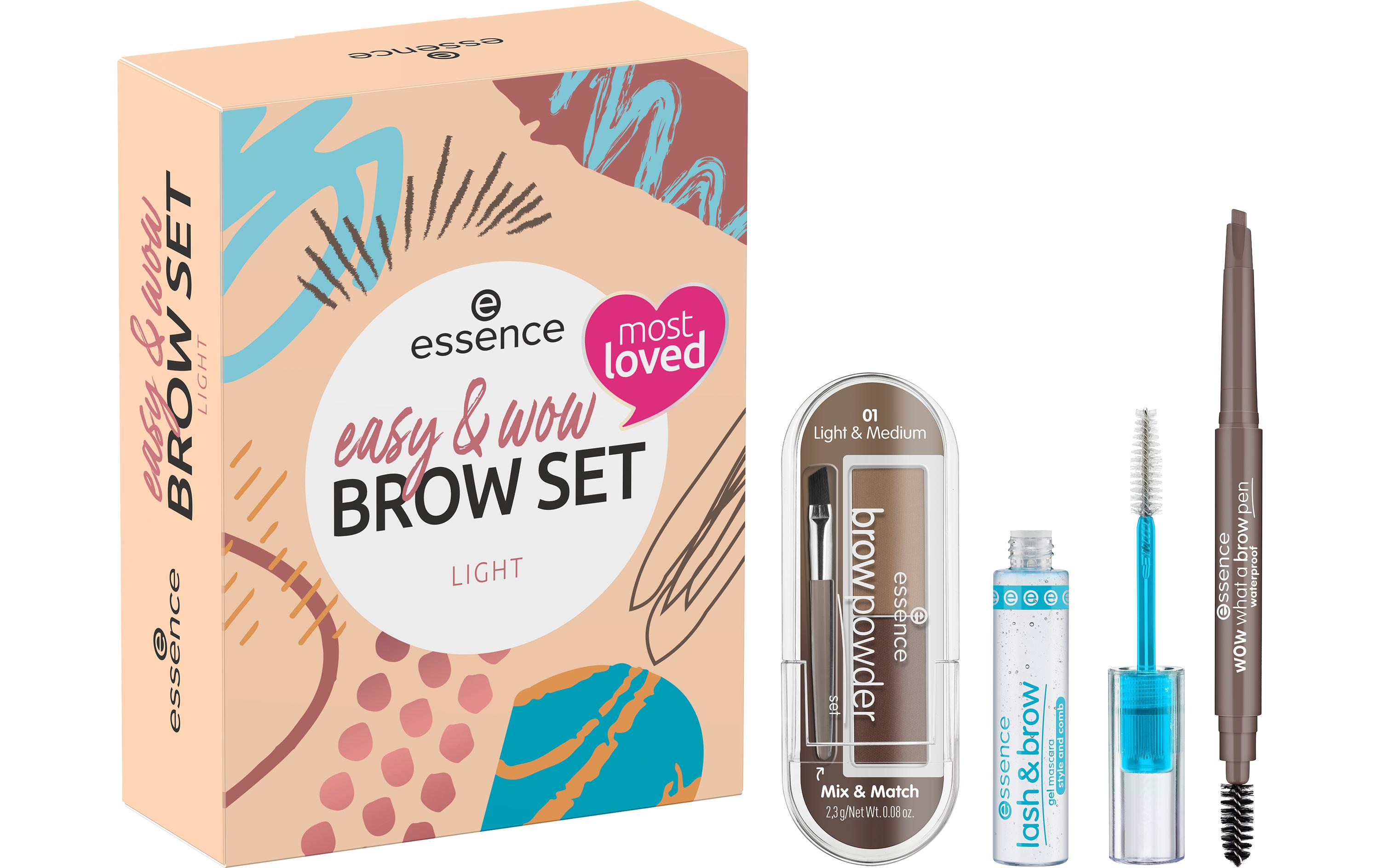 Geschenkset easy & WOW brow set lightSet mit drei Brow-Produkten für perfekt gestylte blonde bis hellbraune Augenbrauen