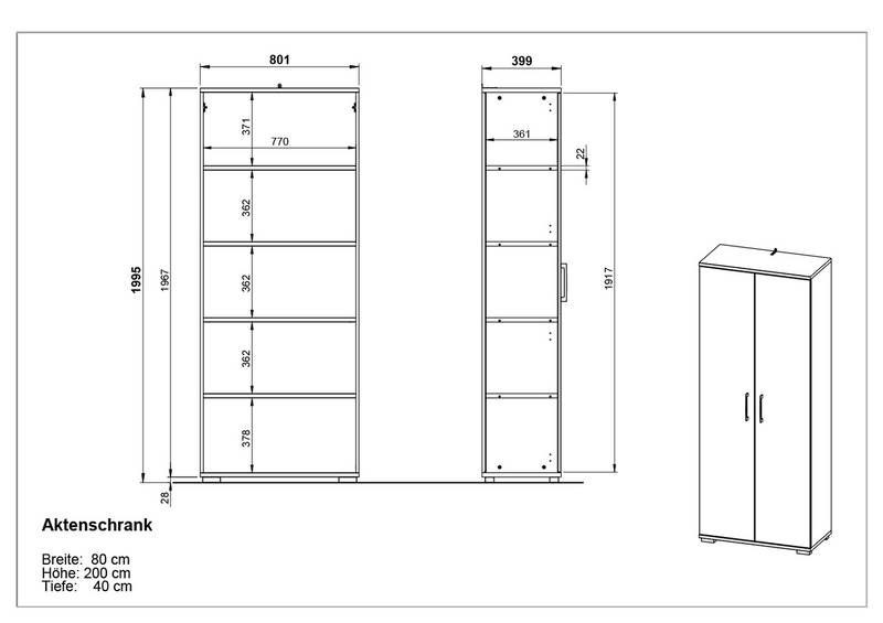 MID.YOU Aktenschrank PROFI 2.0