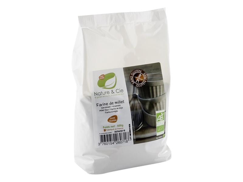 Nature et Cie Packung Bio  Hirsemehl glutenfrei 500 g Glutenfreies Mehl aus Hirse
