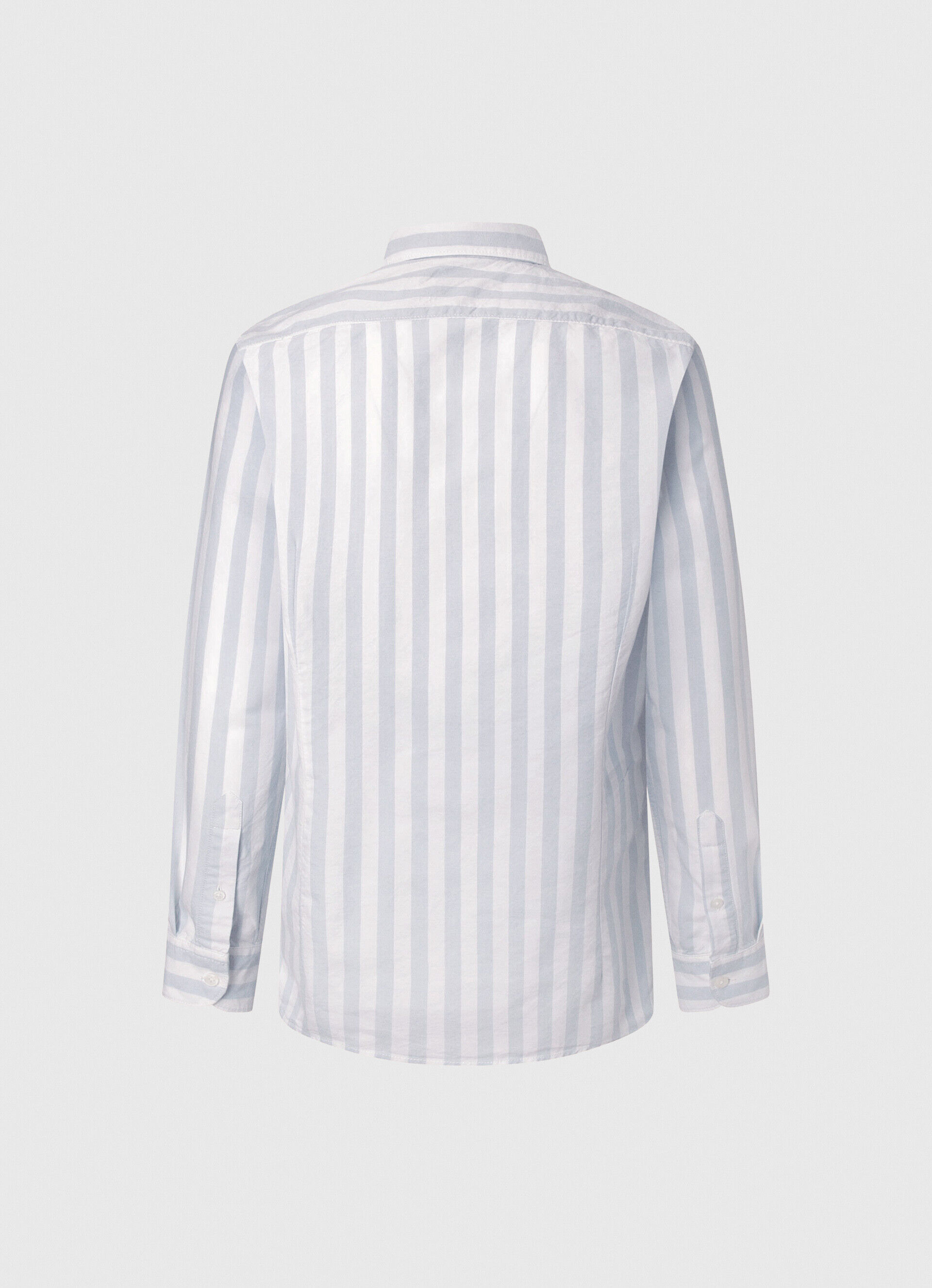 Camisa Oxford listrada LUCIUS SLIM - azul claro