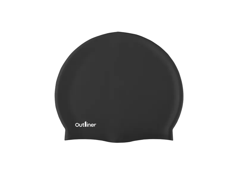 SWIMMING CAP BLACK OUTLINER FSSWM-005