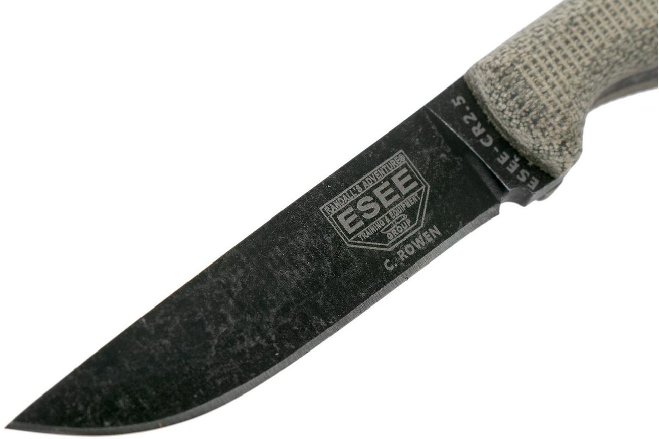 ESEE Camp-Lore CR 2.5 Black Oxide Coating vaststaand mes, Cody Rowen design