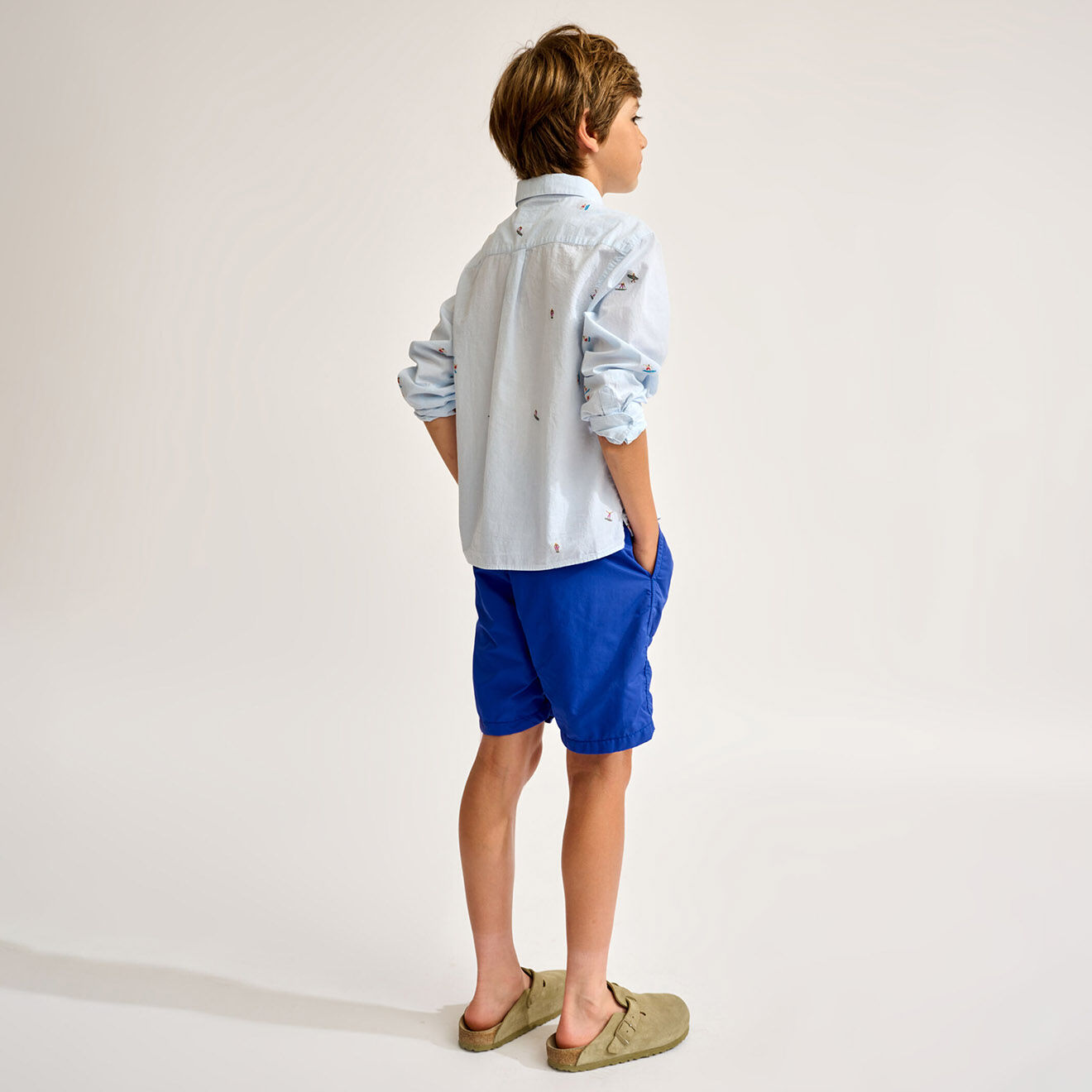 Bellerose Chemise Gulian imprimée surfers bleue