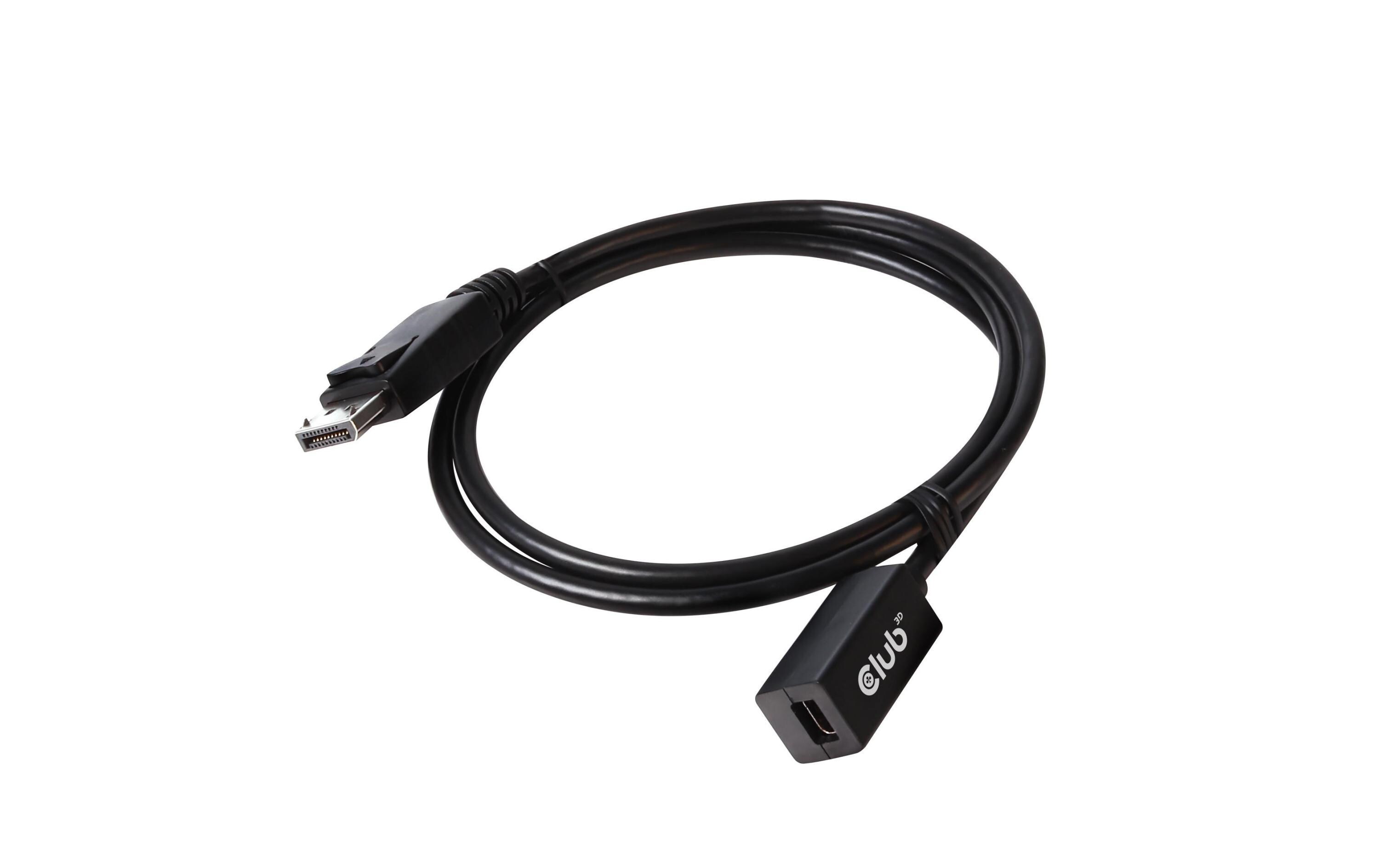 Verlängerungskabel Mini-DisplayPort - DisplayPort, 1 mMDP auf DP-Verlängerungskabel, Buchse auf Stecker