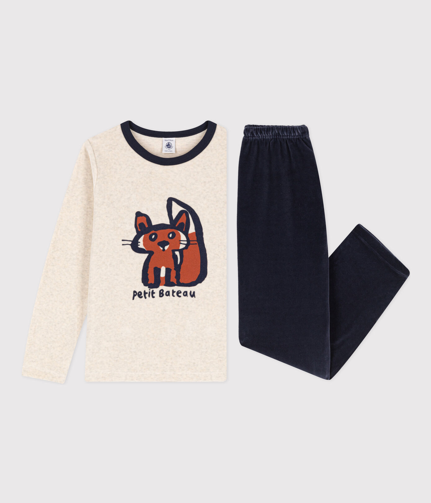 Pyjama renard petite fille / petit garçon en velours