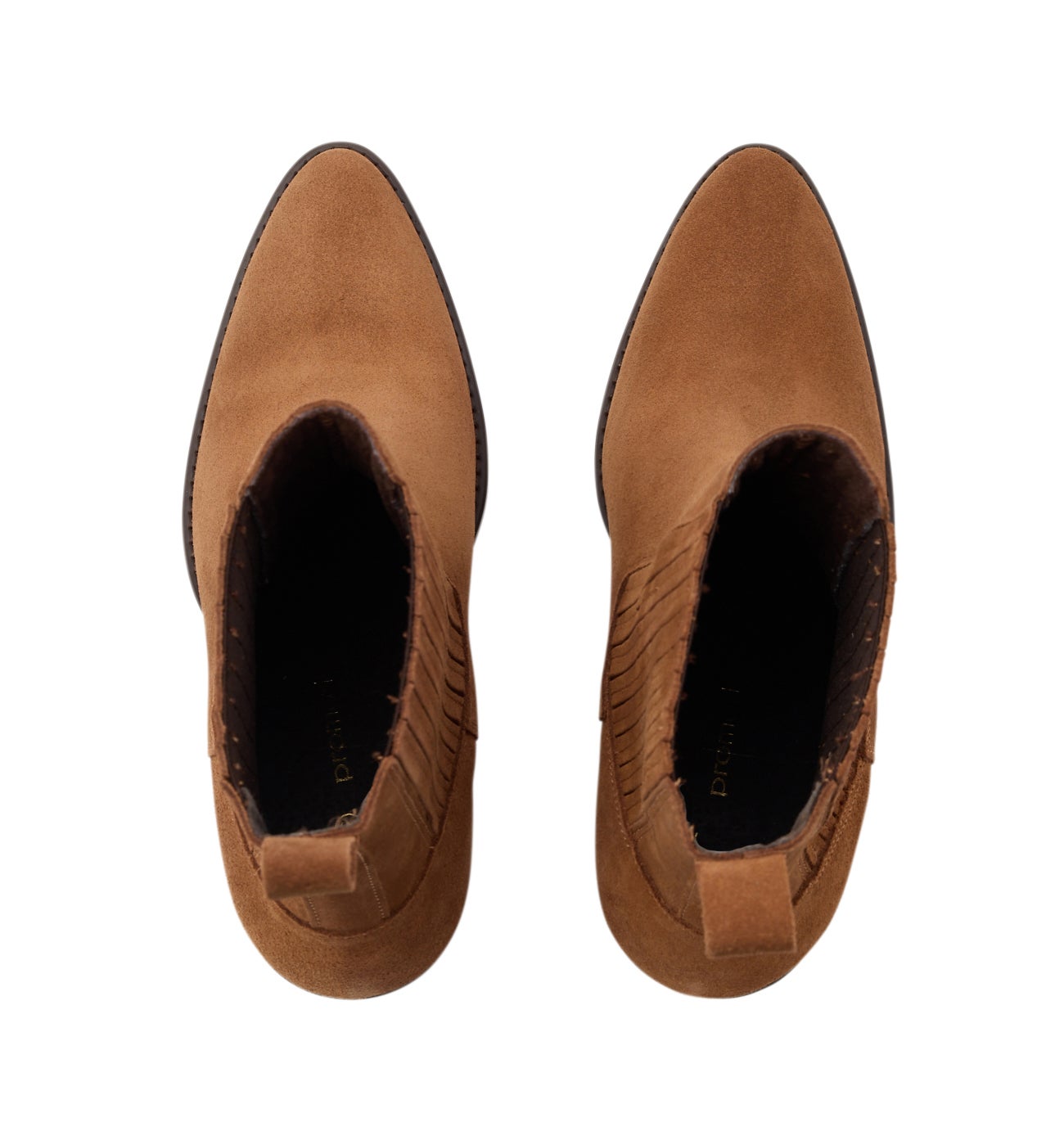 Boots western en cuir Femme - Camel