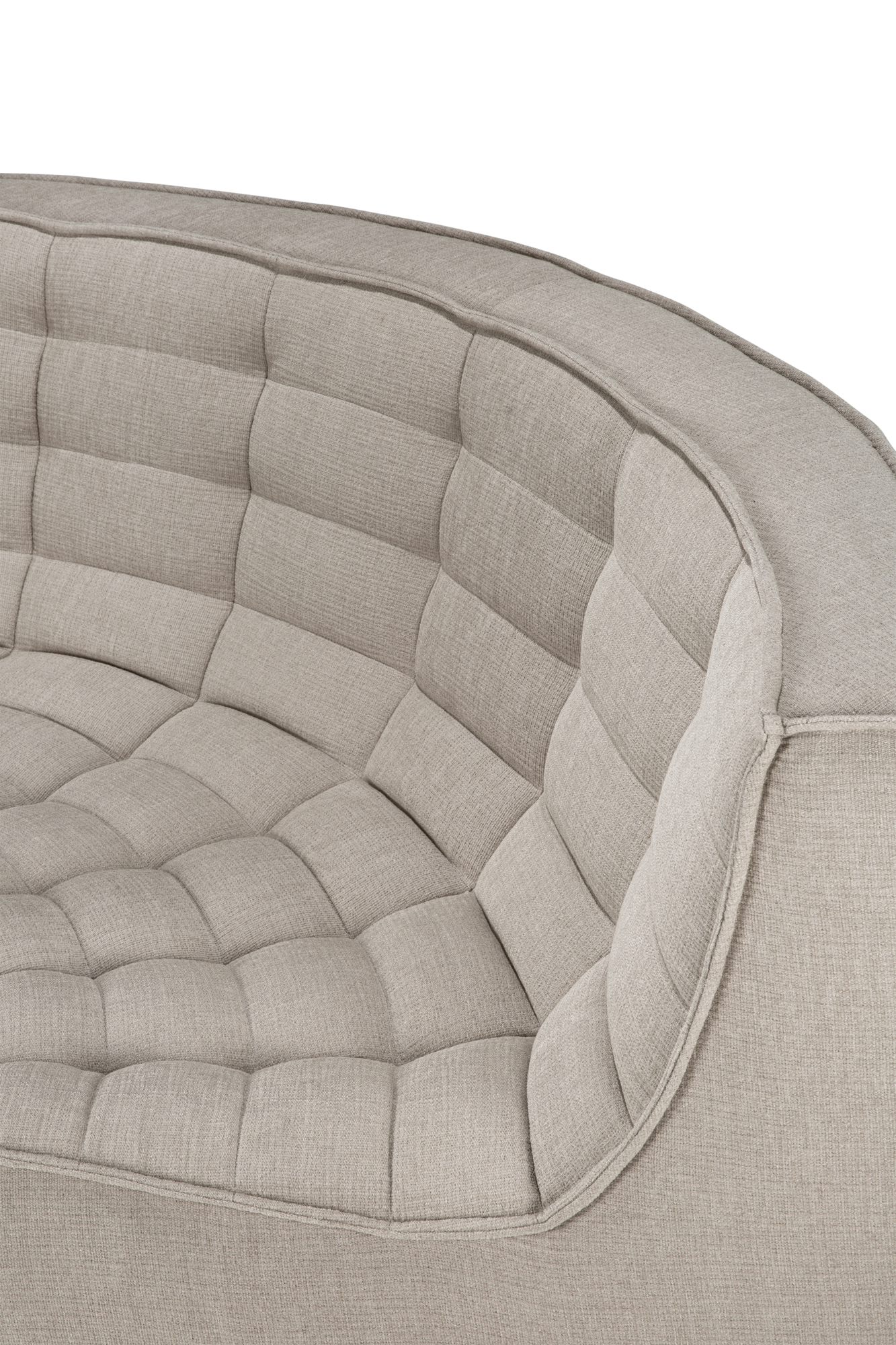 Sofa N701 90° rond hoekelement - eco stof ecru