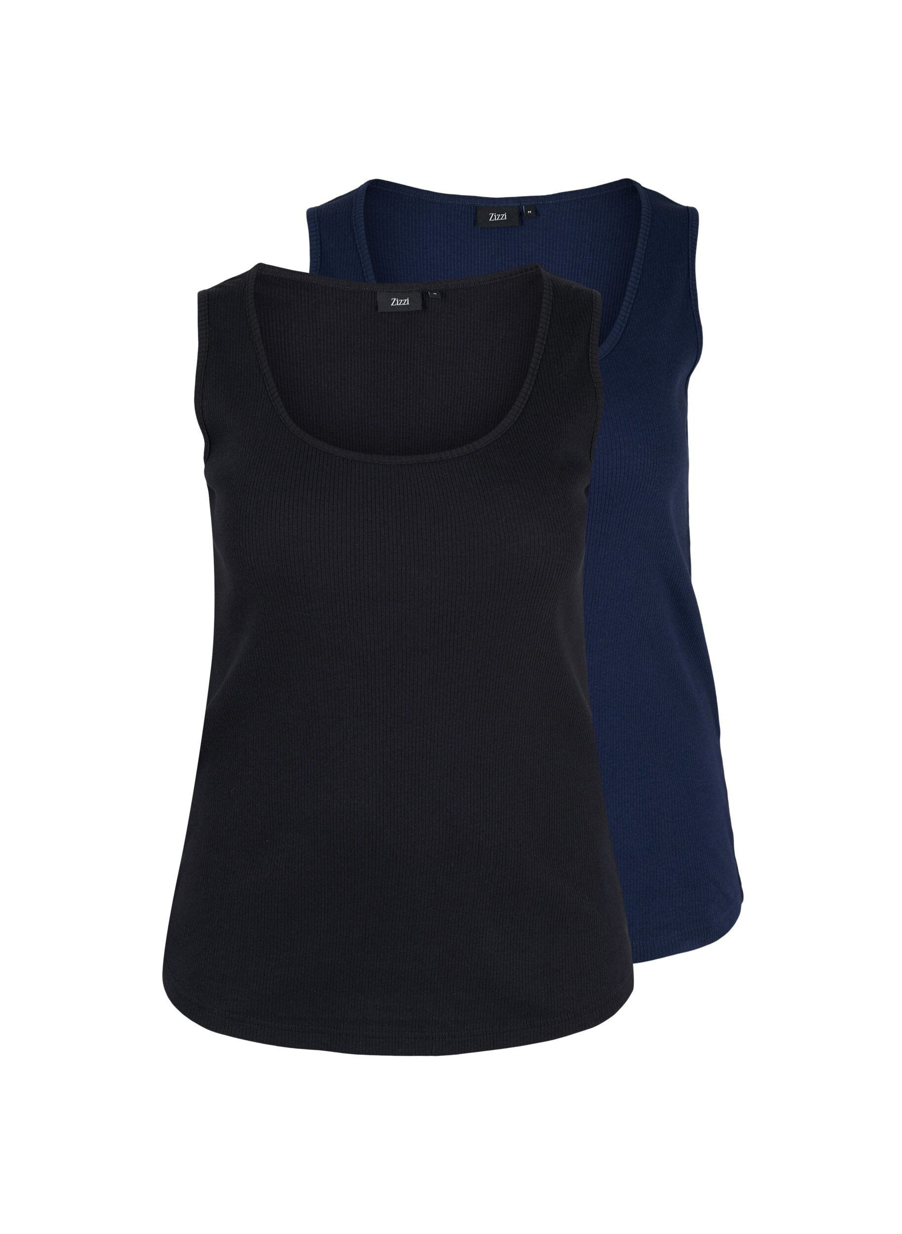 2-pak basis tanktop i rib