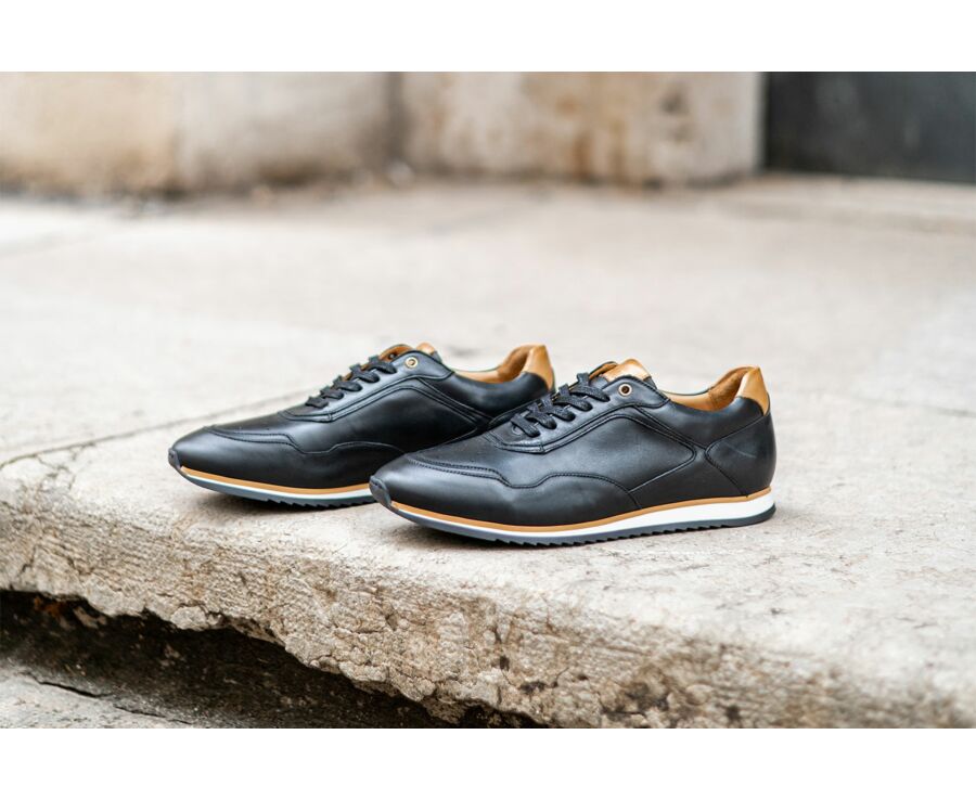 Sneakers homme Noir Patiné - WAYGARA
