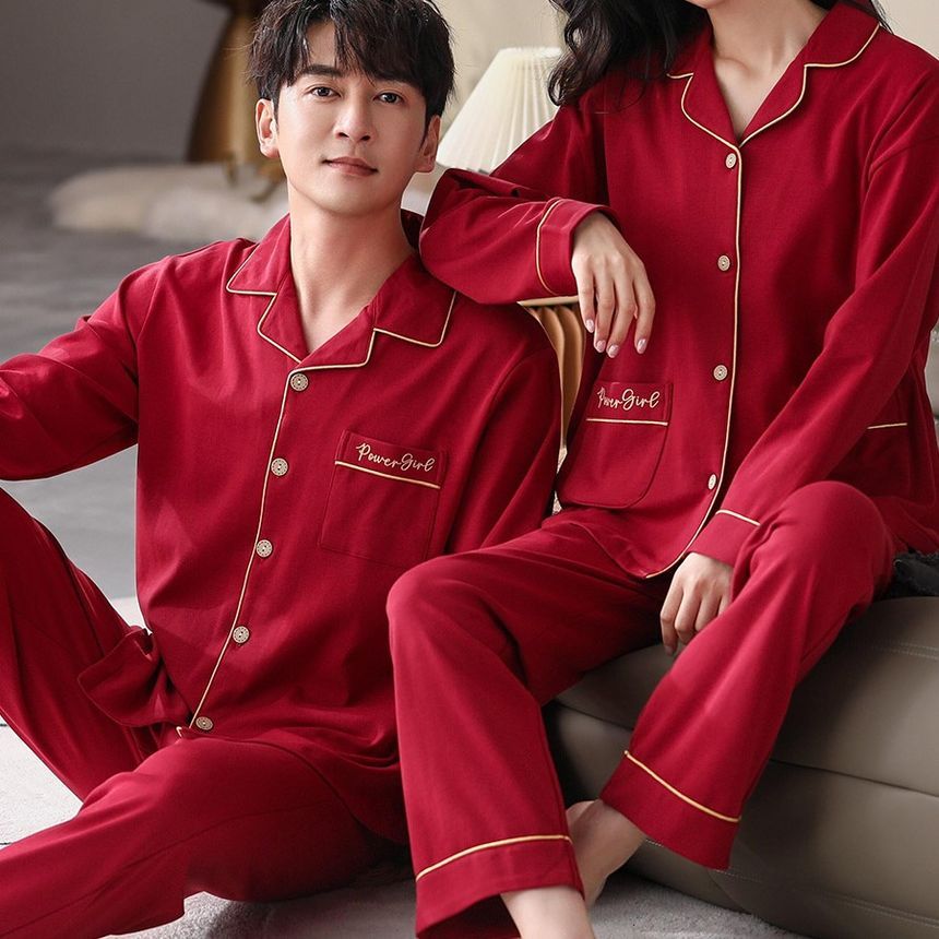 Jeony - Bijpassende loungewearset met lange mouwen voor koppels