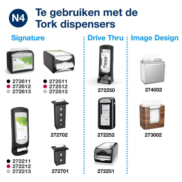 Tork 12880 Xpressnap 8000st extra zachte dispenserservet 21.3x16.5cm 2-laags naturel doos 8000 stuks (12880)