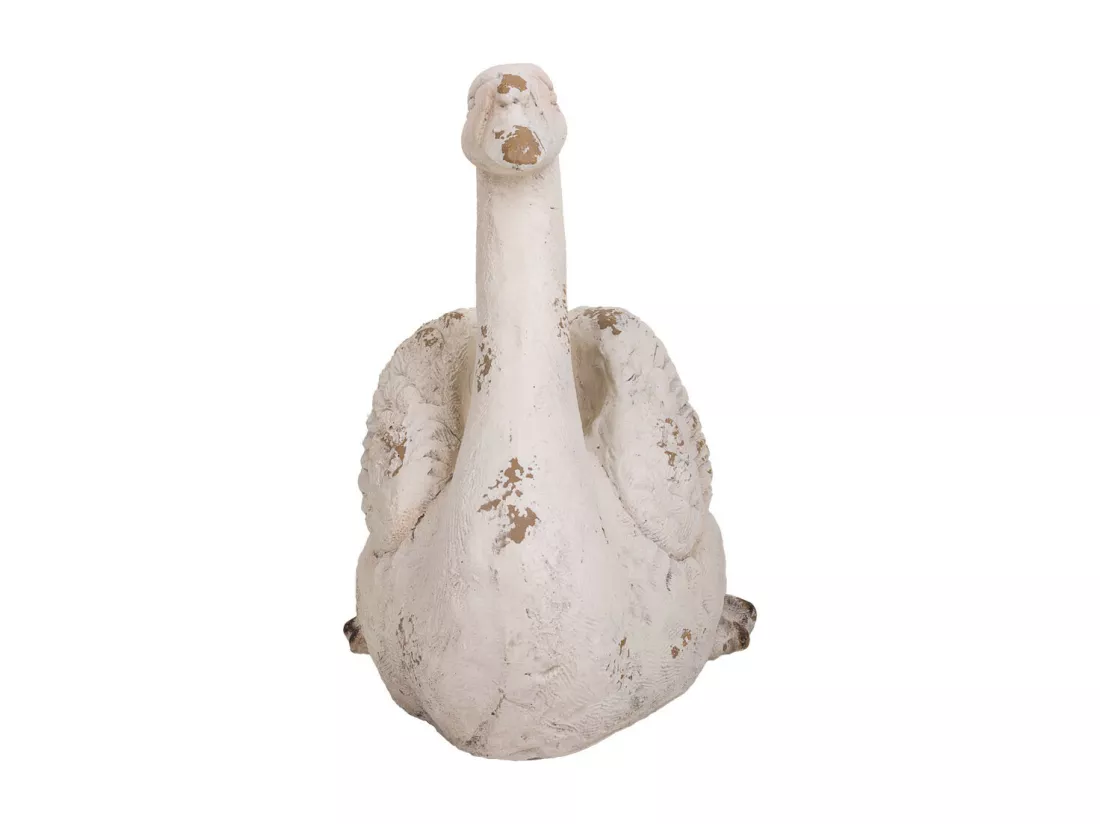 Cache-pot cygne décoratif en magnésie 51x35x48h