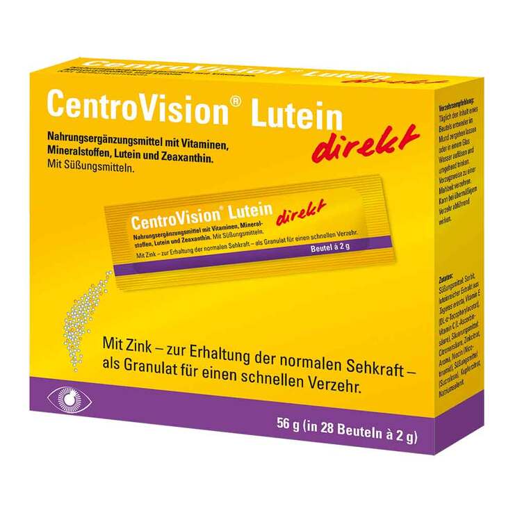 Centrovision Lutein direkt Granulat, 28 St