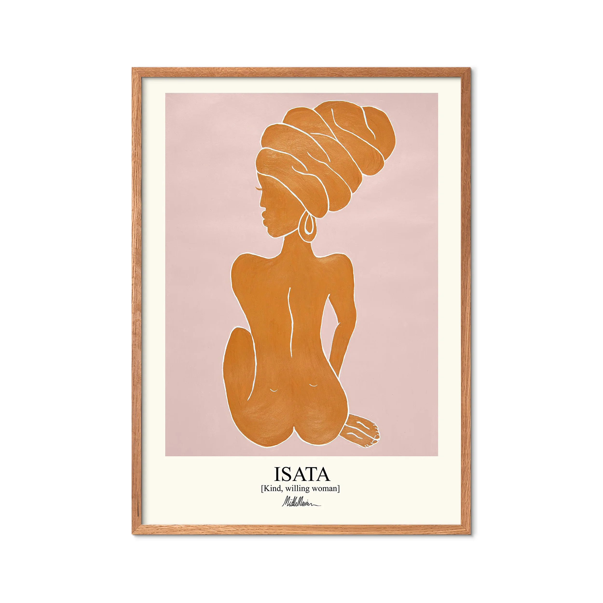 Poster & Frame  Morais Artworks Isata plakat - Orange