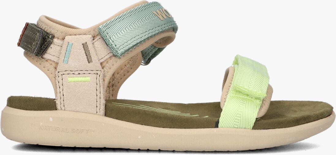 WODEN groene woden sandalen cirkeline