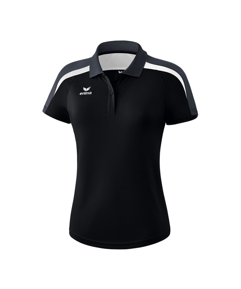 Erima Liga 2.0 Poloshirt Damen Schwarz Weiss Grau