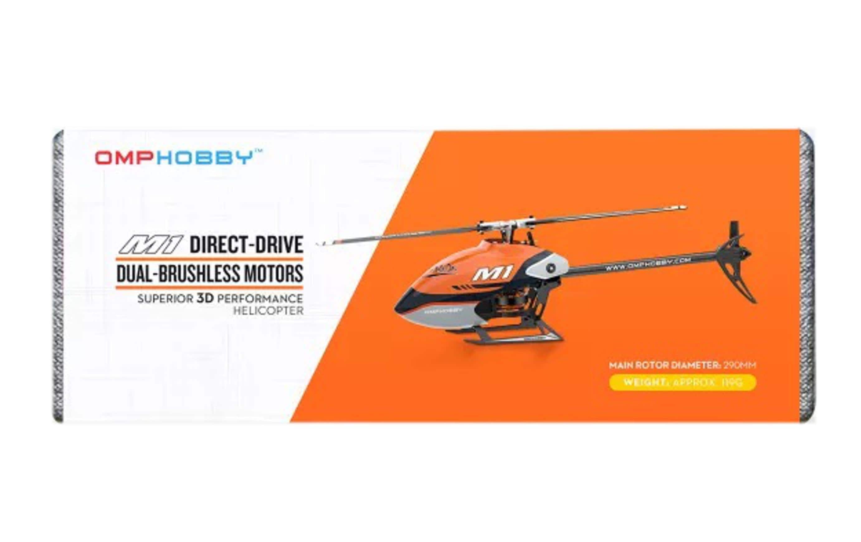 Helikopter M1 EVO Flybarless, 3D, Weiss BNF<br>OMP M1 Evo – Vollwertiger 3D Heli im Mini Format mit nur 290 mm Rotordurchmesser
