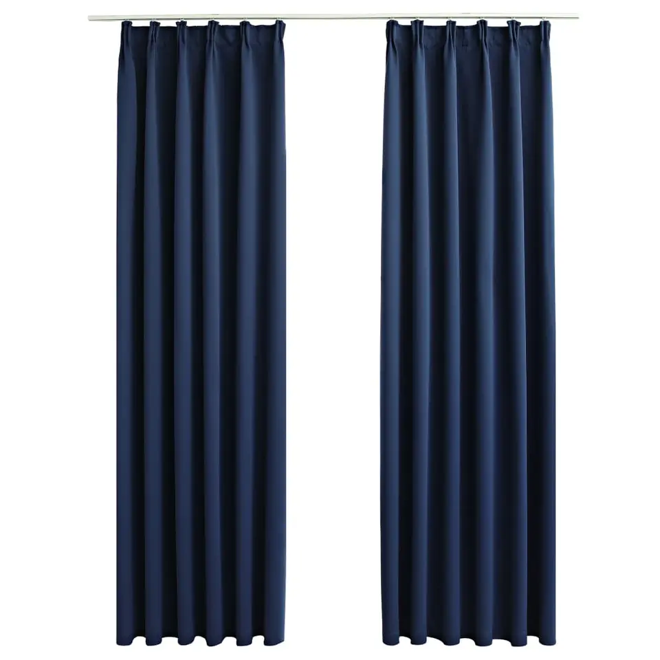 vidaXL - Gordijn - Blauw - Stof - 140 x 245 cm