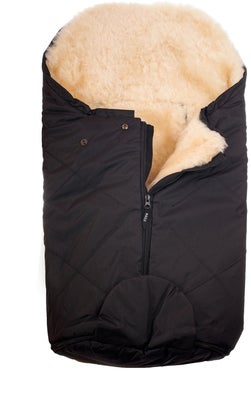 Bozz Lammeskinnspose Small Klipt, Black/Nature
