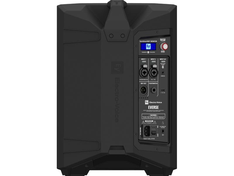 Electro-Voice Lautsprecher Everse 8 – Schwarz Akkubetriebener PA-Lautsprecher mit Bluetooth-Konnektivität