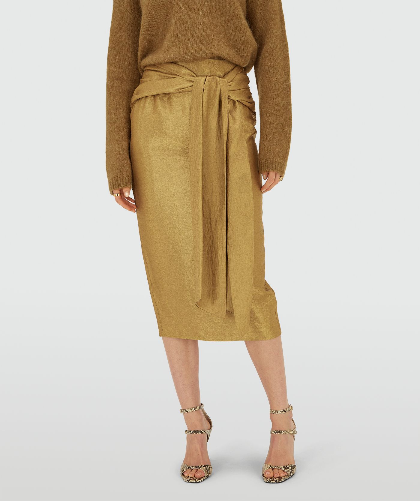 JV-JAIME fitted midirok - dark gold