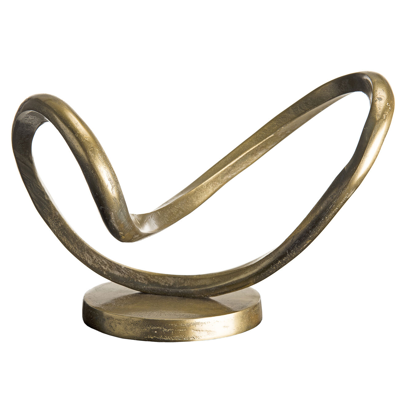 Macabane Sculpture abstraite Jonas dorée - 34x26x24 cm