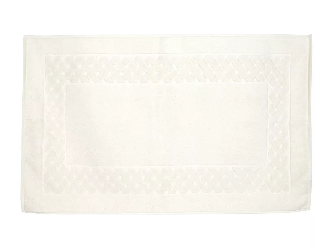Tapis de bain 50x80 cm ROYAL CRESENT Blanc Crème 850 g/m2