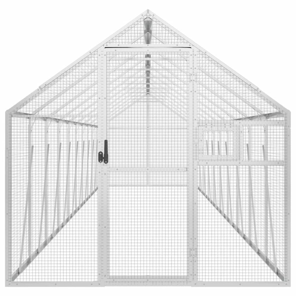 Volière argenté 1,79x10x1,85 m aluminium