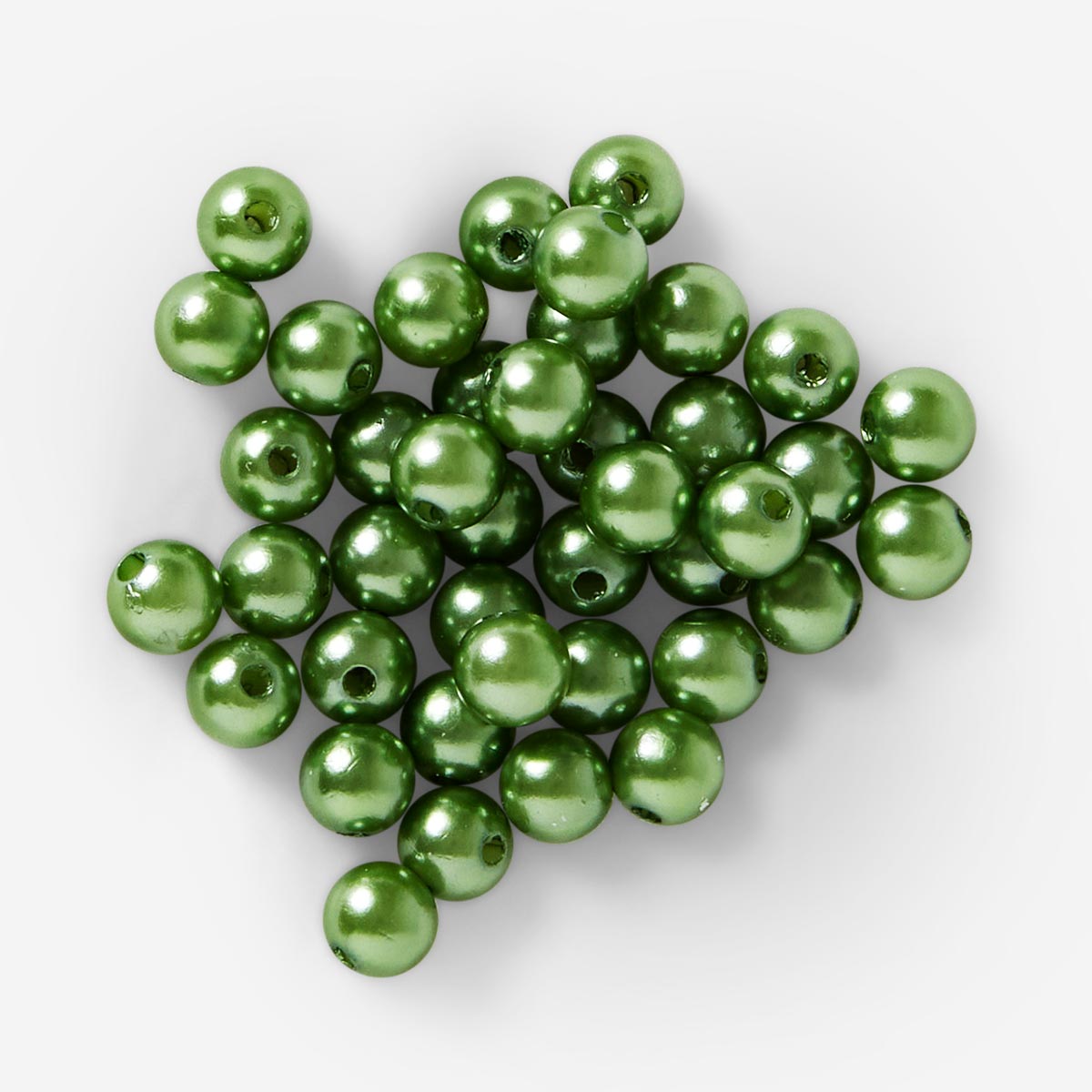 Grønne plastperler til hobbyarbejde - 40 g pakke