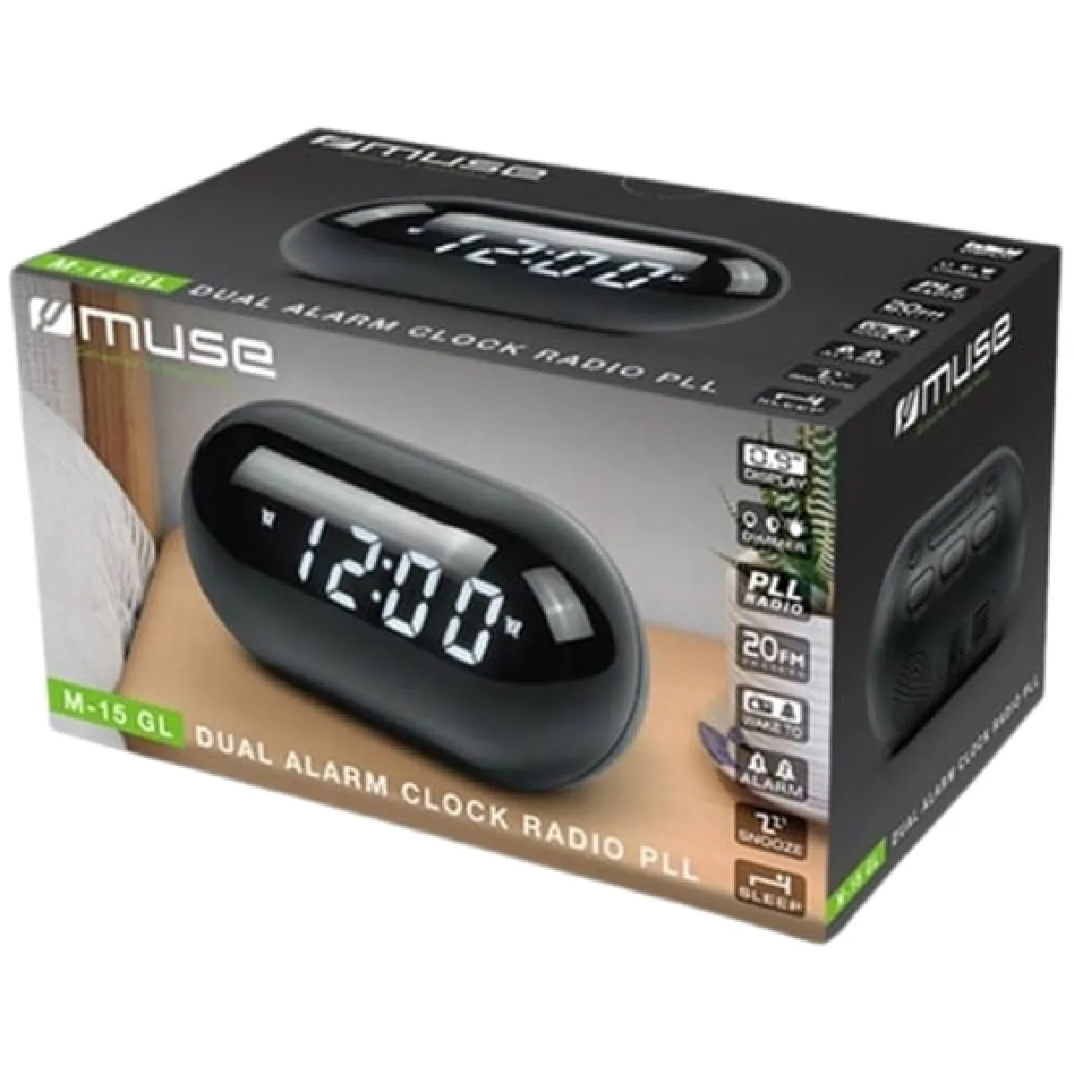 Muse M-15 GL Radio-réveil