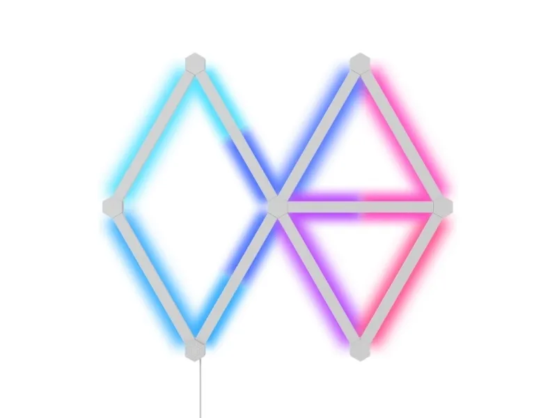 Nanoleaf Lines Starter Kit - Trådløst belysningssæt - LED x 9 - 2 W - klasse G - RGBW-lys - 1200-6500 K
