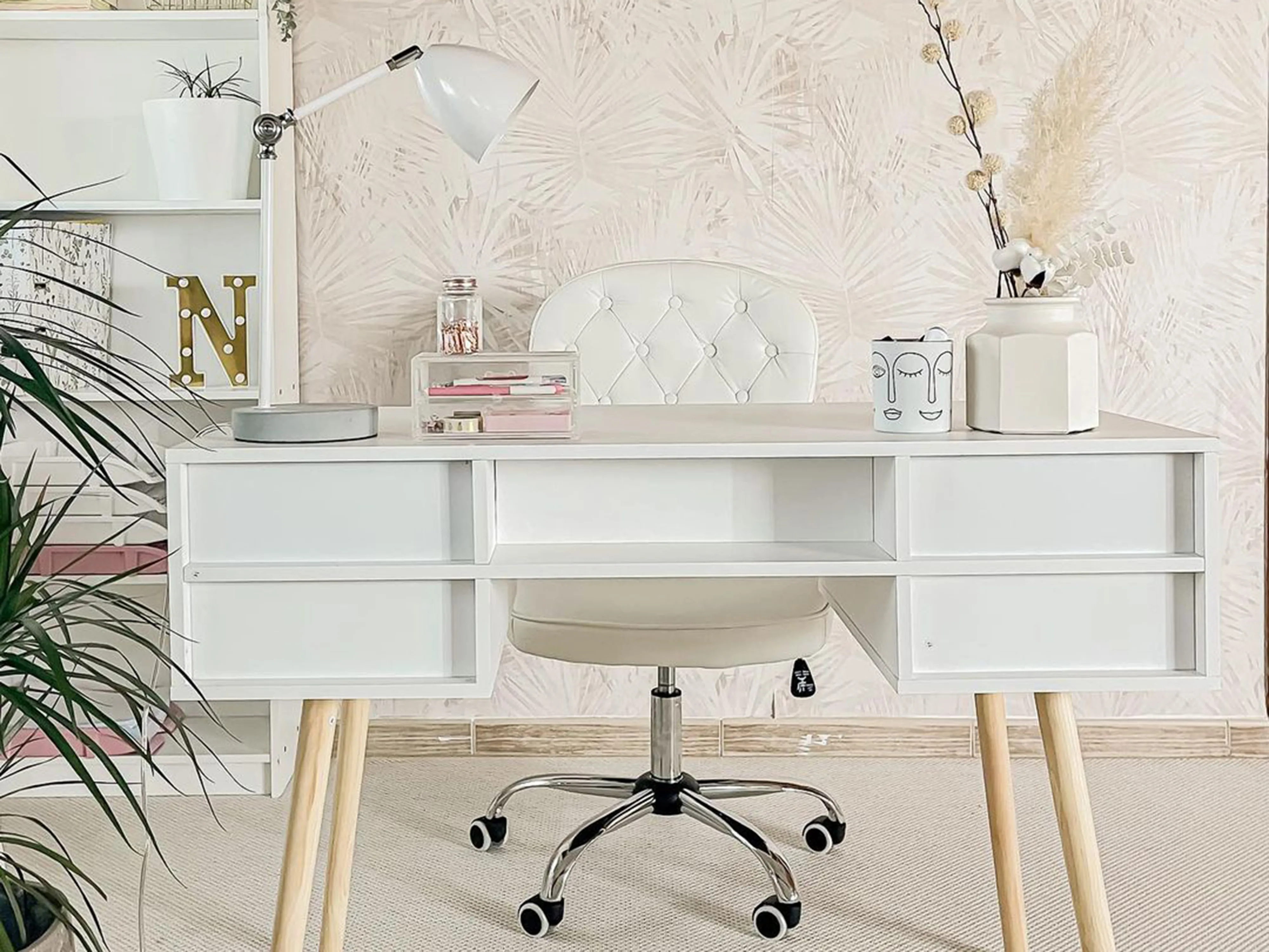 Bureau LEVIN Wit 110 cm 55 cm met lades