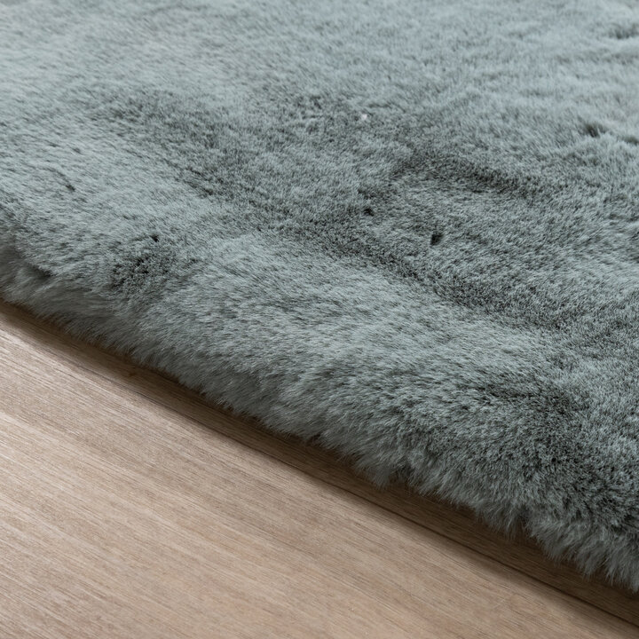 Zacht Hoogpolig vloerkleed - Comfy Supreme Blauw/Groen