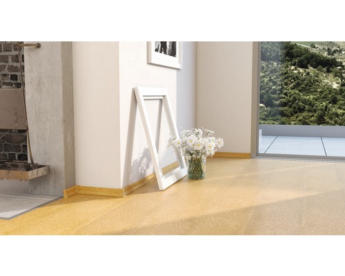 SKANDOR plint kurk naturel gelakt SU18L 18,5 x 38,5 x 2400 mm