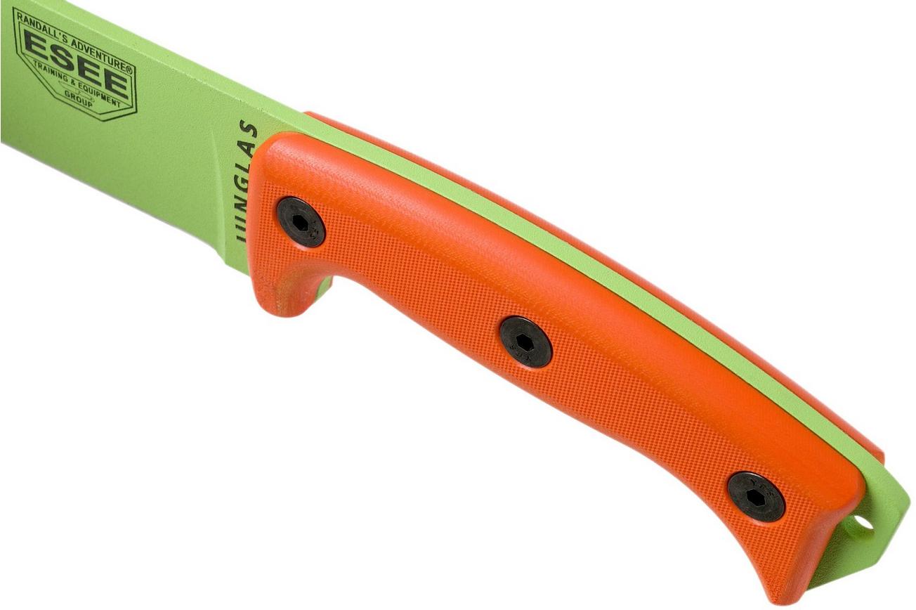 ESEE Junglas Venom Green, JUNGLAS-VG survivalmes kydex schede   MOLLE-back