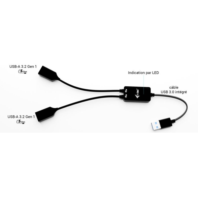 i-tec USB-A Cable HUB 2 port (2x USB-A)
