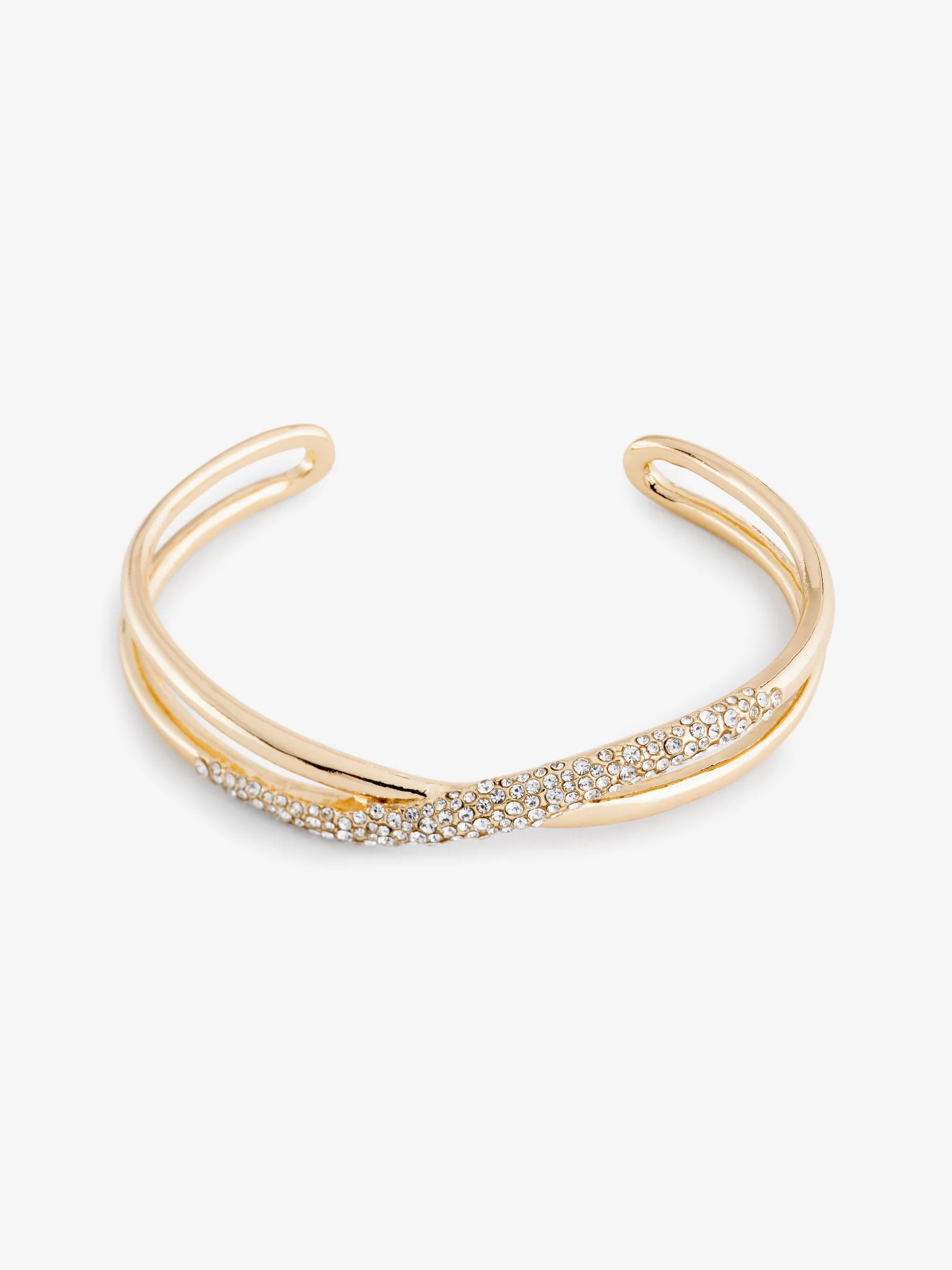 Goudkleurig - Twist Sparkle Cuff Bracelet