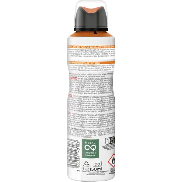Hydra Energy Extreme Sport Anti-Transpirant Spray
